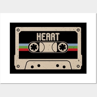 Personalized Heart Name Birthday Vintage Cassette Tape Posters and Art